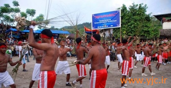 مراسمی عجیب برای اثبات برادری در اندونزی 1
