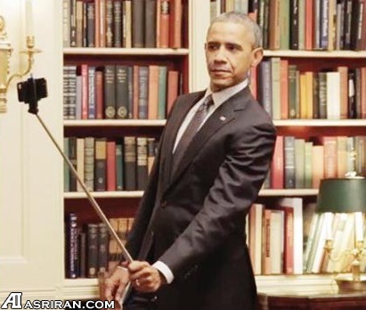 ژست اوباما برای گرفتن سلفی +عکس