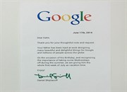نامه یک دختربچه مدیران گوگل را تحت تاثیر قرار داد 1