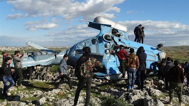 ۴ سرنشین بالگرد ارتش سوریه به اسارت تروریست‌ها درآمدند