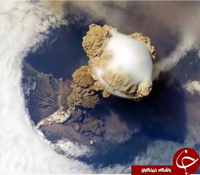 فوران یک کوه آتشفشان در شیلی توسط ناسا + عکس