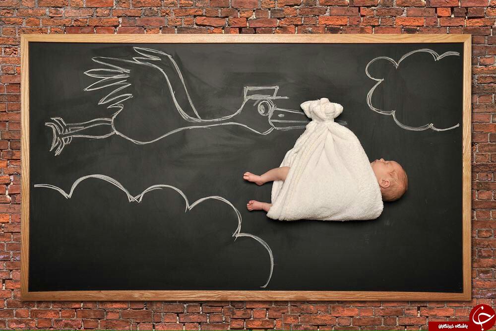 نوزادانی که روی تخت سیاه نقش بسته اند+تصاویر