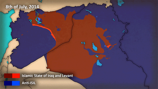اسپلوید نقشه مناطق تحت اشغال داعش را منتشر کرد+تصویر
