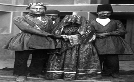 لباس عروس و داماد در دوره قاجار! عکس