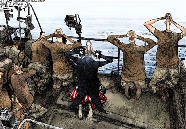 قدرت سپاه پاسداران ایران در قلم کاریکاتوریست لس آنجلسی+ عکس