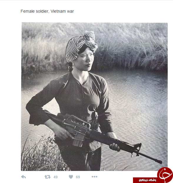 زنان حاضر در جنگ ویتنام +عکس