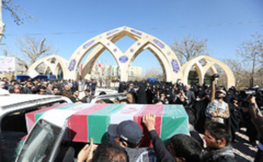 تدفین پیکر 2 شهید گمنام در شیراز +تصاویر