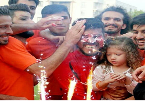 جشن تولد هافبک پرسپولیس در زمین چمن + عکس