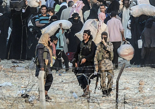 داعش ها مانع آوارگان سوری به خاک ترکیه شدند