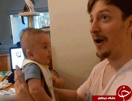 تعجب کاربران از حرف زدن نوزاد 3 ماهه + عکس