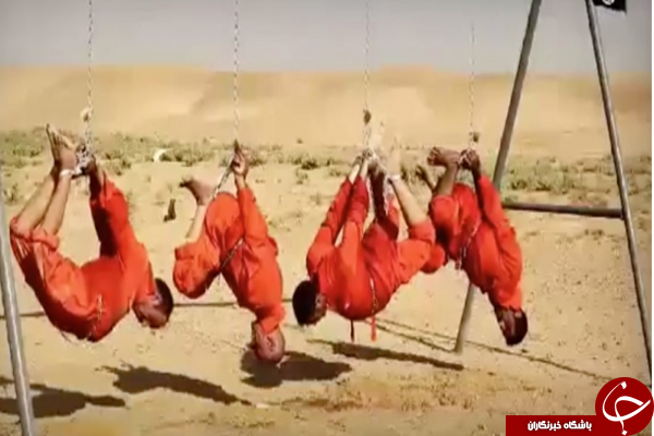 زنده سوزی 4 نفر توسط داعش +فیلم (+18)