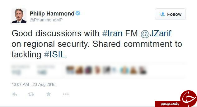 گزارش توئیتری هاموند از سفرش به تهران