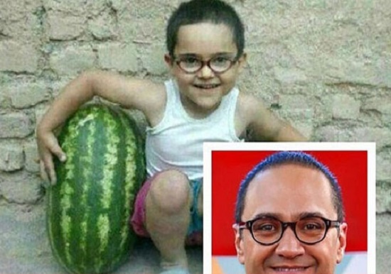 کودکی رامبد جوان با هندوانه +عکس