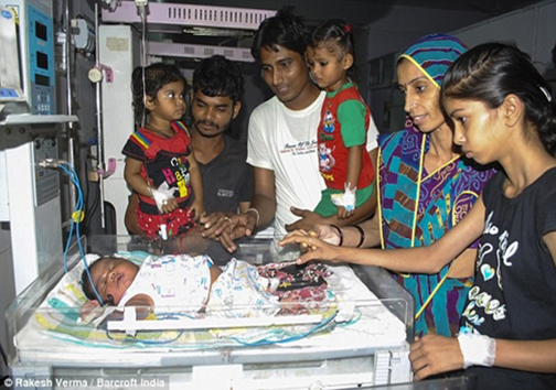 سنگین‌ترین نوزاد هندی + تصاویر