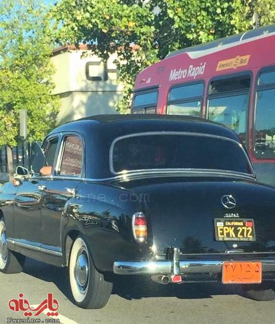 تاکسی بنز با پلاک اصفهان در کالیفرنیا +عکس