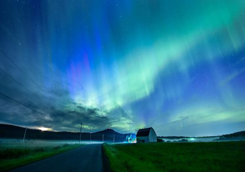 جدیدترین تصاویر از شفق قطبی در آسمان بریتانیا + تصاویر