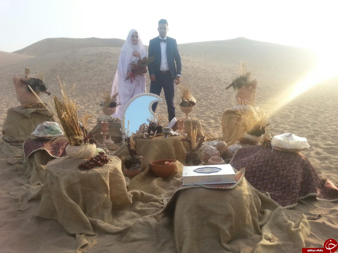 ورژن جدید عروسی در کویر یزد + عکس