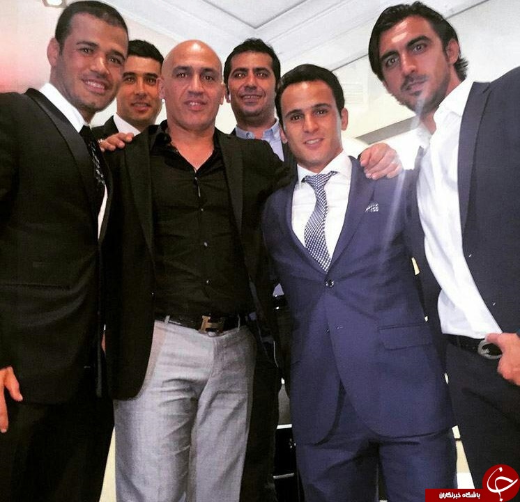 فوتبالیست ها در مراسم عروسی سام درخشانی+ عکس