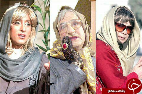 امیر حسین رستمی، مهران رجبی و سپند امیر سلیمانی در لباس زنانه! + عکس