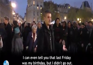 حرکت جالب یک مسلمان فرانسوی در پاریس + فیلم 