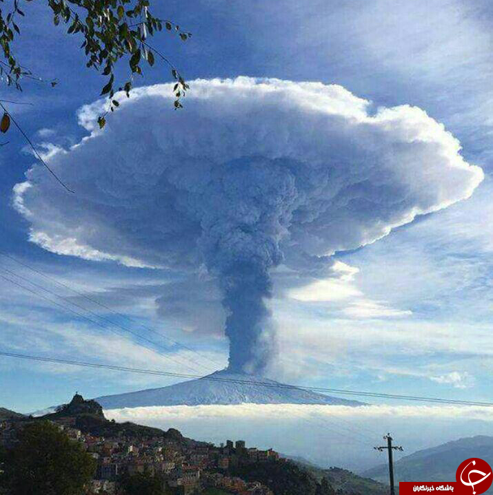فوران کوه آتشفشانی آتنا درسال2015+عکس