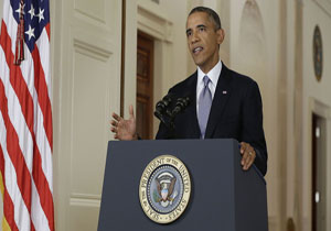 اوباما: آمریکا در برابر تروریسم تسلیم نمی‌شود