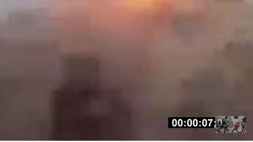 برخورد غیرمنتظره خمپاره با تروریست داعشی هنگام فیلمبرداری
