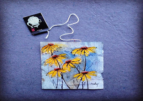 خاطراتی از جنس تصویر؛ کیسه‌های چای فوری که دفترچه نقاشی یک هنرمند شدند + تصاویر