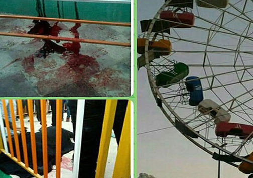 عکس/ سقوط مرگبار چرخ و فلک در شهربازی برازجان