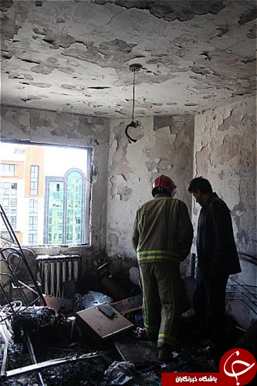 اتو، واحد مسکونی را به آتش کشید + تصاویر