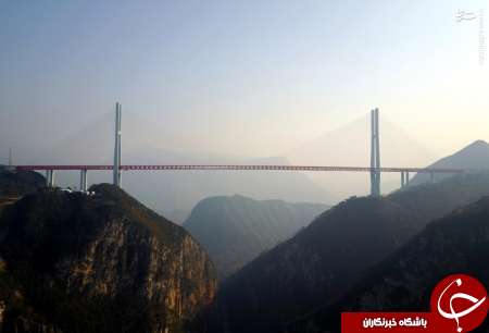 ساخت بزرگترین پل معلق جهان در چین +عکس