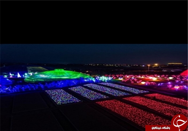 رونمایی از ده‌ها هزار چراغ گل رز در نمایشگاه نور +تصاویر