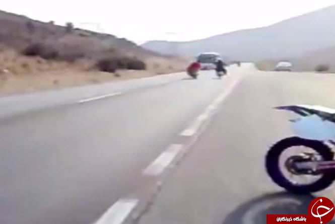 بازتاب جهانی فیلم تصادف دلخراش موتورسوار ایرانی +18