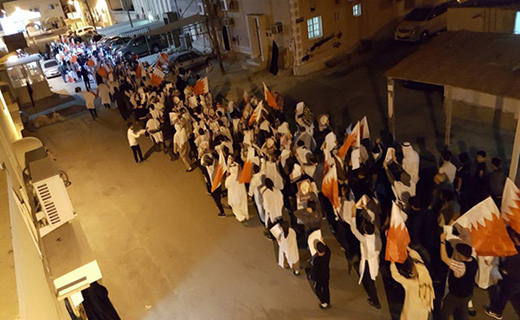 تظاهرات کفن پوشان ۲۸ منطقه بحرین در همبستگی با شیخ عیسی قاسم