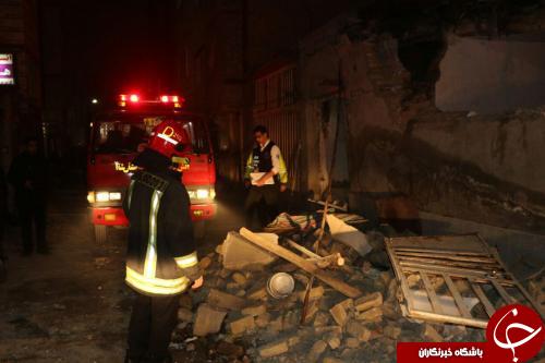 تخریب منزل مسکونی بر اثر انفجار توام با آتش سوزی
