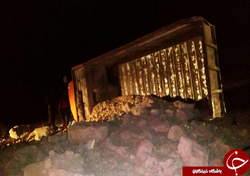 برخورد دو دستگاه خودرو سنگین در محور فسا - شیراز