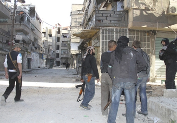 گلوله‌باران محله برزه در دمشق