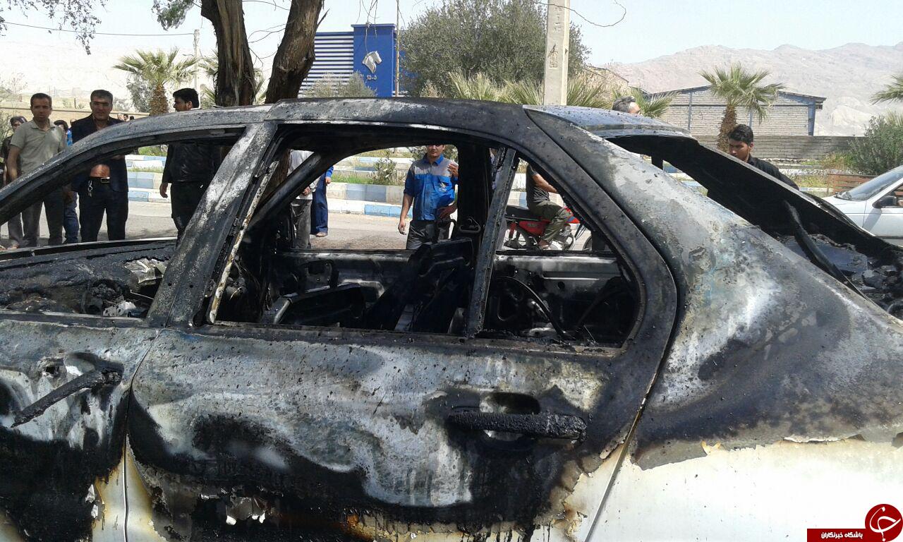 نتیجه تصویری برای آتش زدن عمدی خودروی دنا