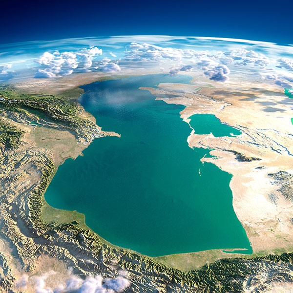 عکس خارق‌العاده فضایی از دریای خزر