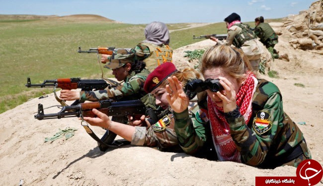 دختران کماندوی کرد در میدان جنگ علیه داعش+تصاویر