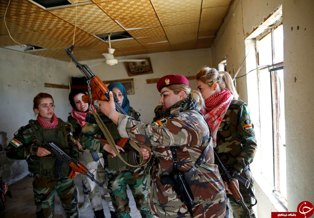 دختران کماندوی کرد در میدان جنگ علیه داعش+تصاویر