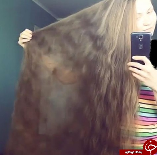 دختری که 13 سال است موهایش را کوتاه نکرده است + تصاویر