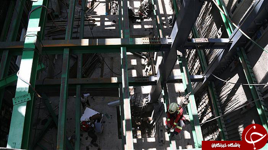سقوط کارگر ساختمانی از ارتفاع ساختمان نیمه کاره سرو+تصاویر