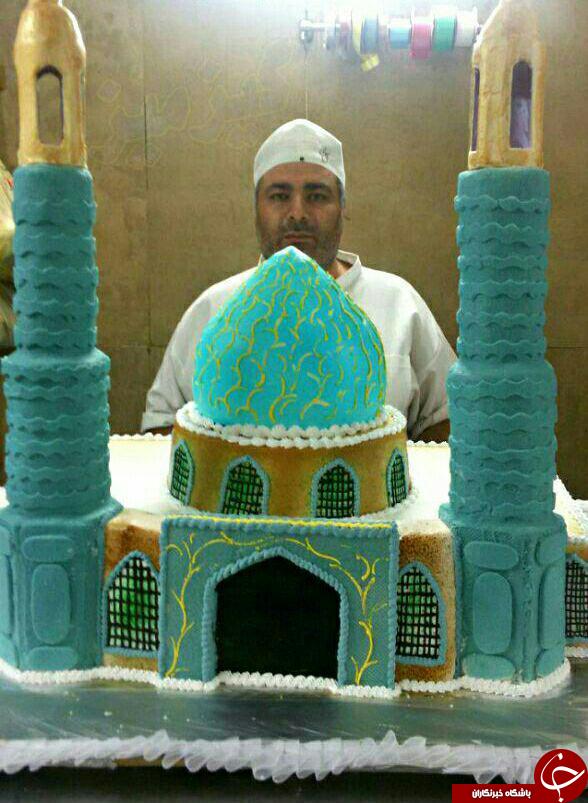 کیک با طرح مسجد مقدس جمکران + عکس