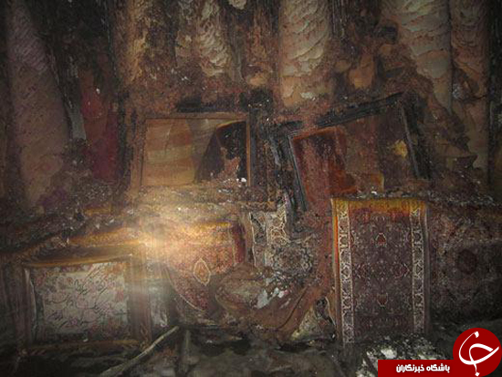 آتش سوزی گسترده در انبار بزرگ فرش/ 4 آتش نشان مجروح شدند+تصاویر