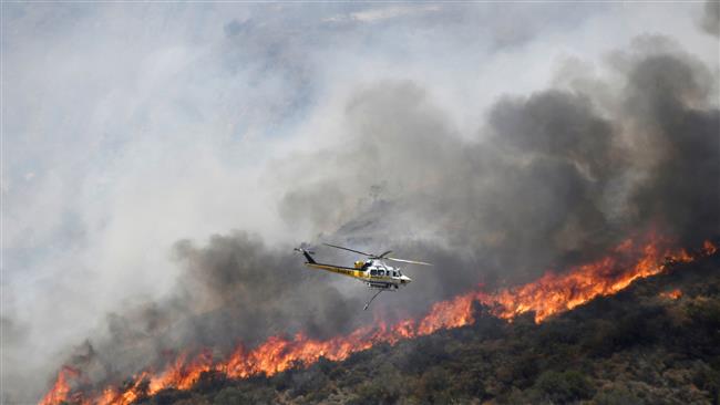 زبانه کشیدن آتش در جنگل‌های کالیفرنیا+ تصاویر