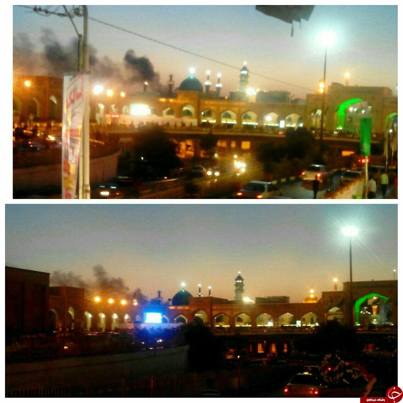 برج سلمان مشهد در آتش سوخت + تصاویر