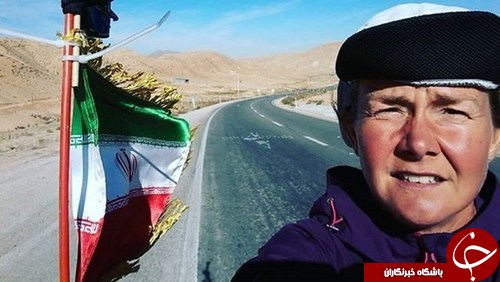 زن سوئدی در حال ساخت فیلم از دوندگی دور ایران +عکس