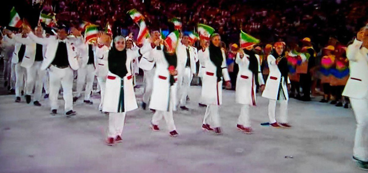 رژه کاروان ایران در المپیک ریو 2016
