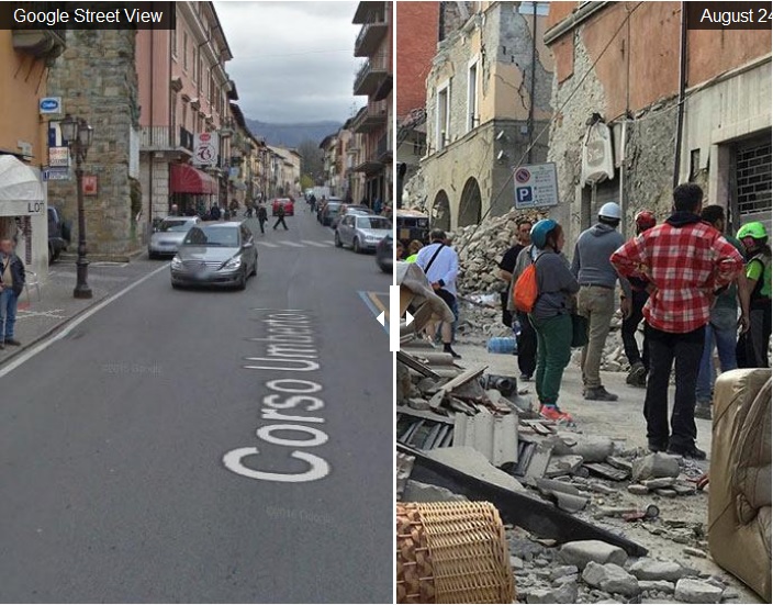 ایتالیا، پیش و پس از زلزله ویرانگر+ تصاویر